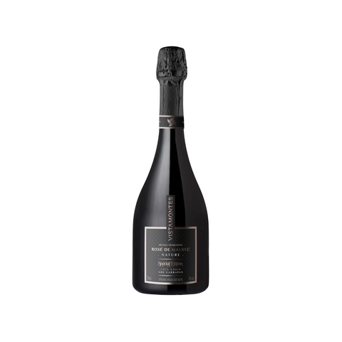 Espumante Vistamontes Malbec Nature.